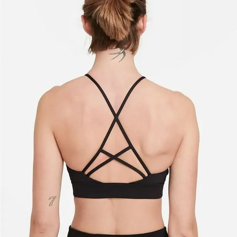 Nike Women’s Black Rainbow Ladder Sports Bra with Ifit logo - Image 7