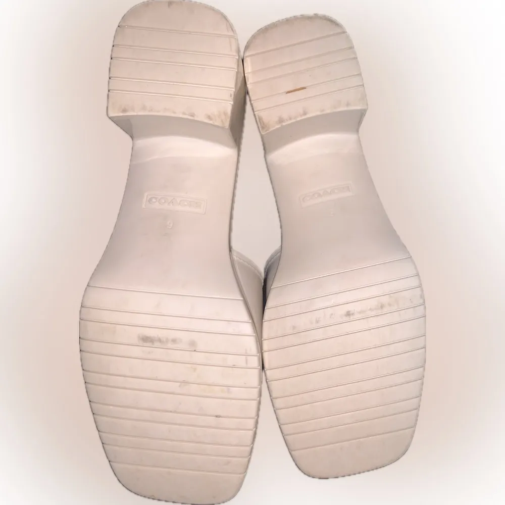 Coach Rubber Jelly Cream Scarlett Clog Mules Block Heel Sandals Signature Logo 9 - Image 6