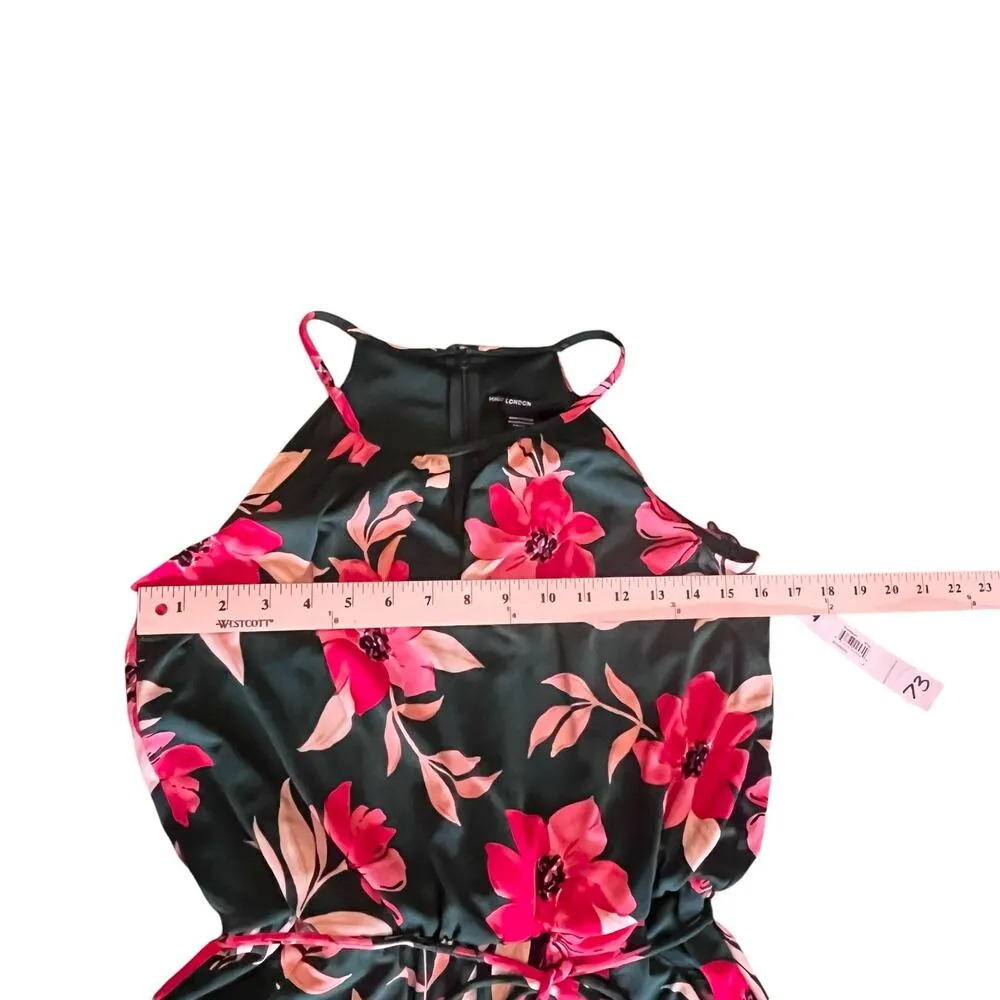 NEW Maggy London Floral CROPPED JUMPSUIT Women's 2 Hawaiian Print Green Pink NWT - Image 10