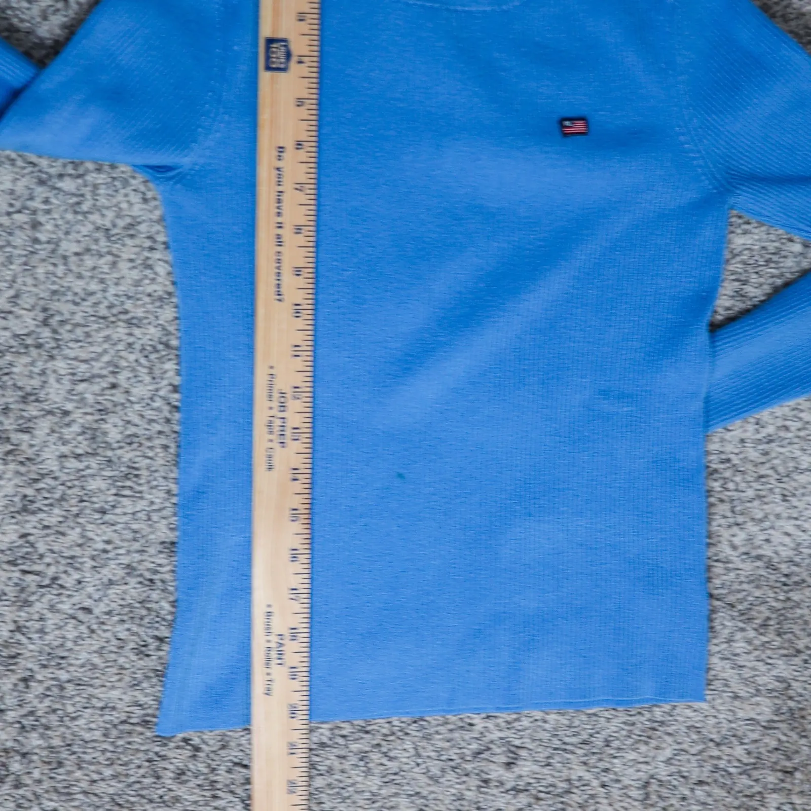 Polo Jeans Co Ralph Lauren Y2K Blue Ribbed Baby Tee Long Sleeve - Image 8