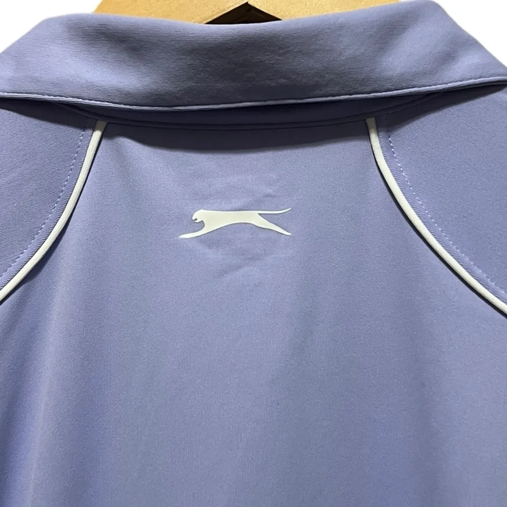 Slazenger Top Women's Purple 1/4 Zip Sleeveless Golf Polo Size Small - Image 9