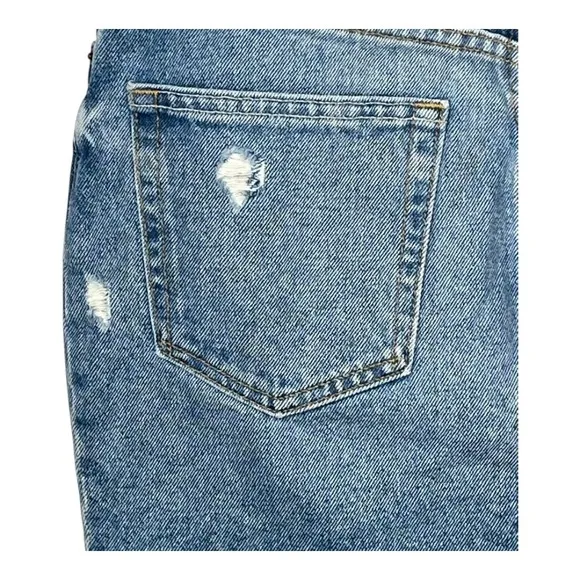 GRLFRND Rhoda Denim Mini Skirt Frayed Hem Distressed Blue Jean Skirt Size 23 NWT - Image 9