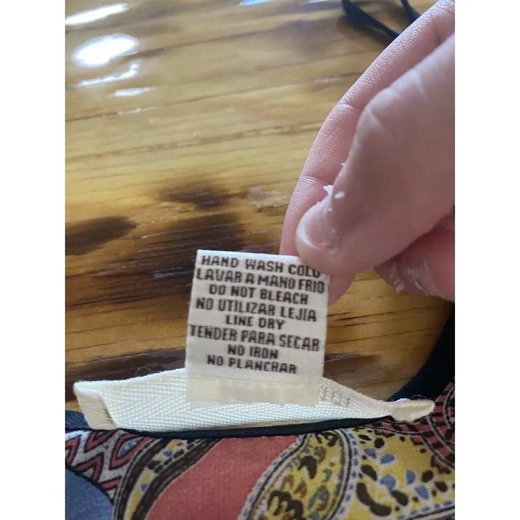 Sans Souci Tank Top Size XS Semi-sheer geometric‎ print Festival Colorful - Image 8