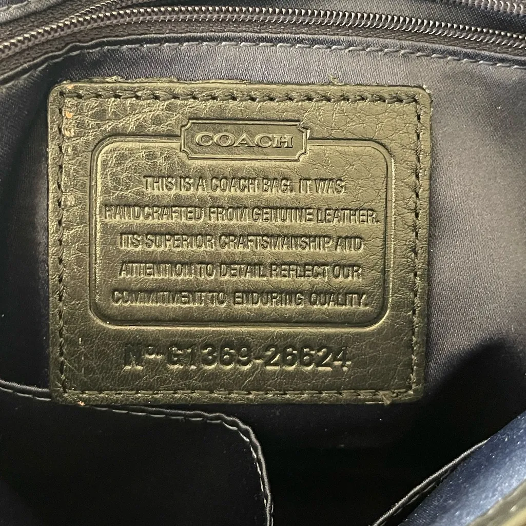 Coach Madison Small Sadie Leather Flap Satchel Bag Black Gold 26624 - Image 8