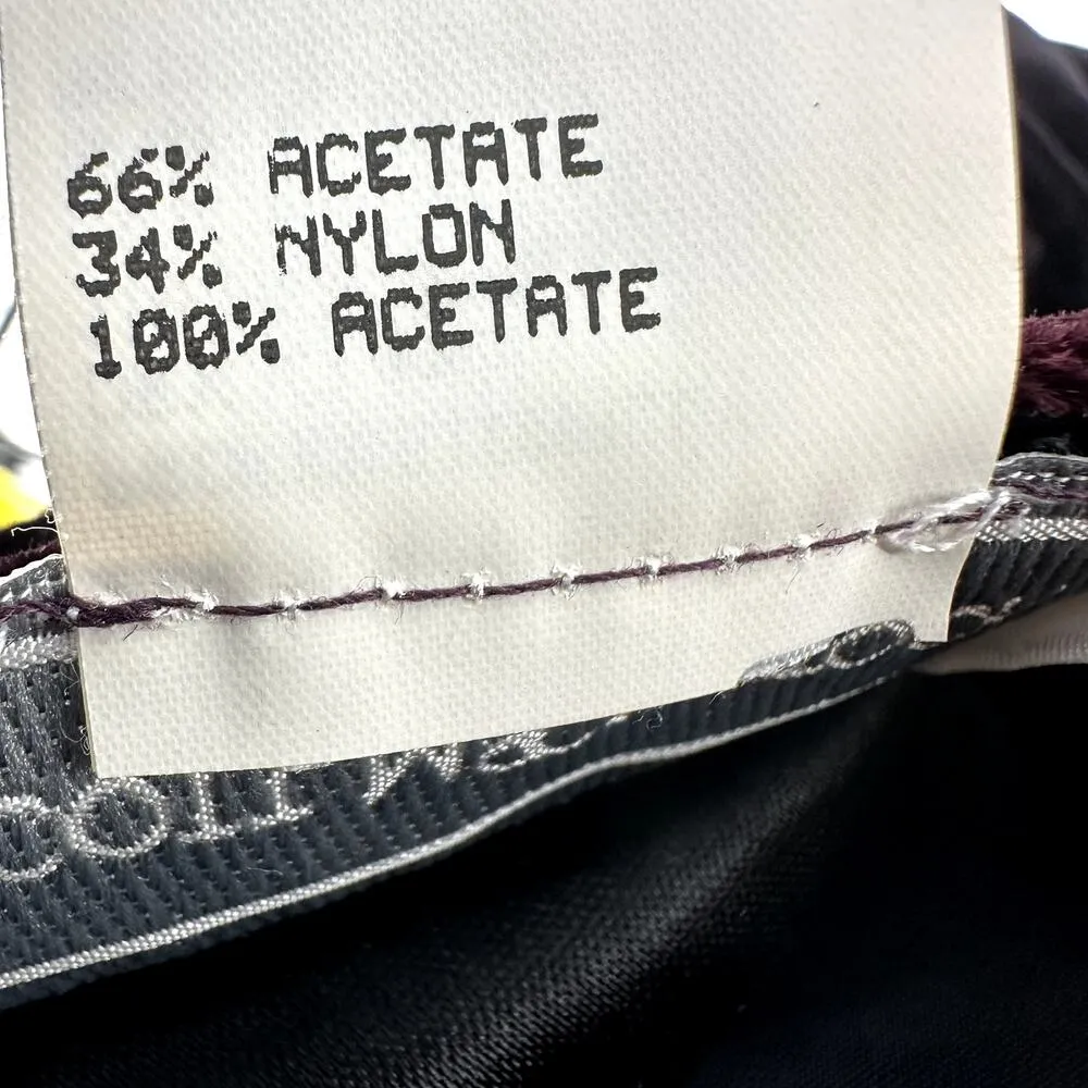 Vintage Scott McClintock Velvet Maxi Dress Prom Ornate Gold Fitted Front Slit 10 - Image 5