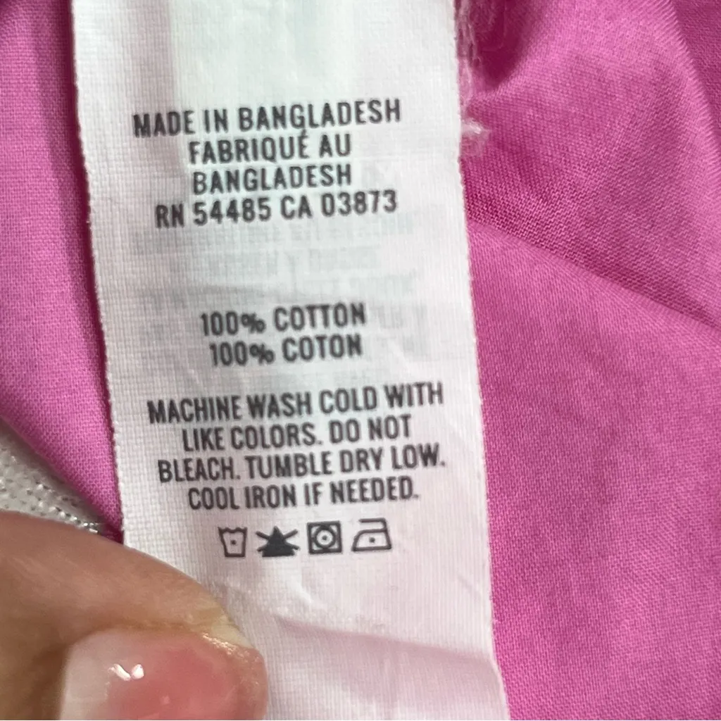 pink aerie shorts size Medium paper bag high waisted ruffle hem lightweight - Image 10