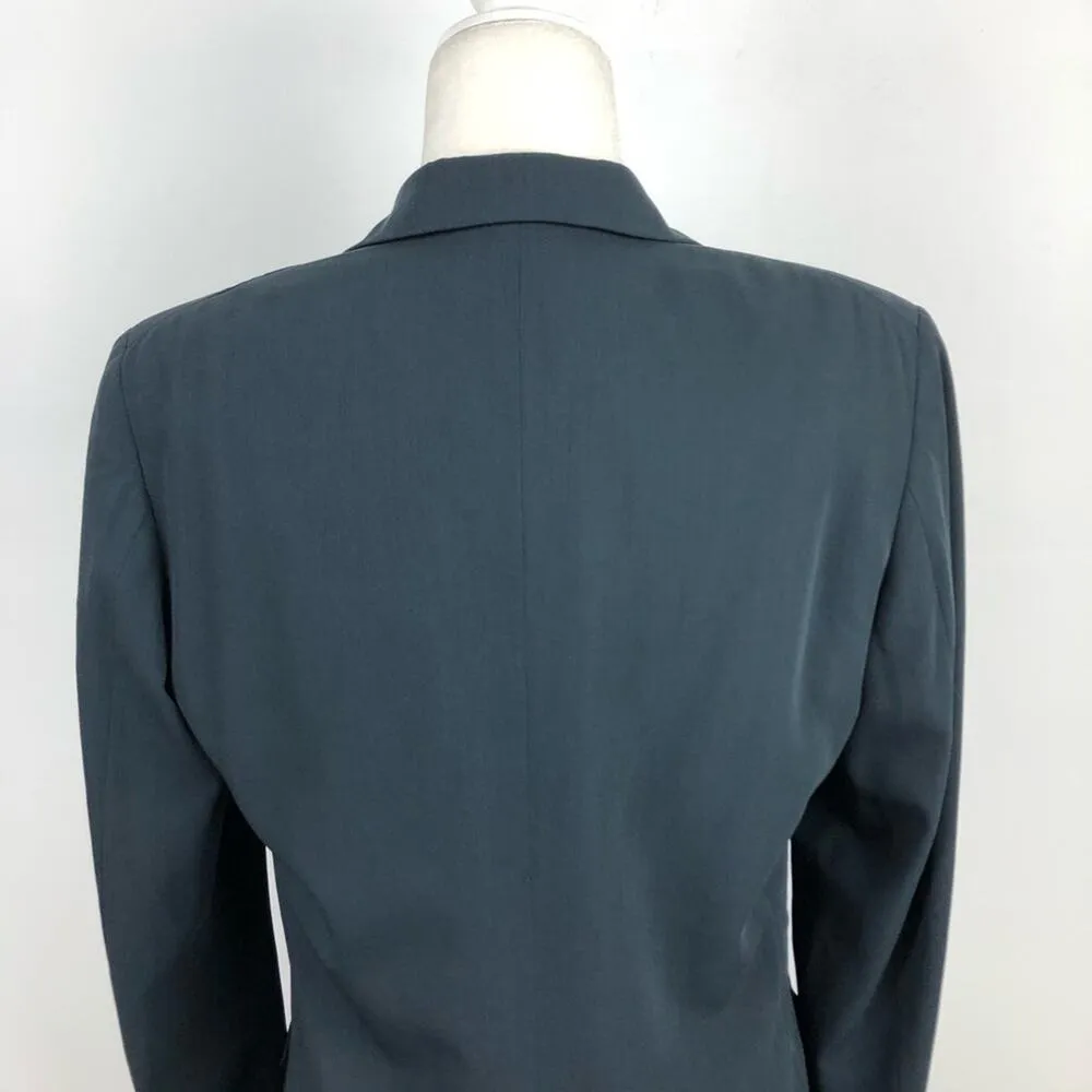 Narciso Rodriguez Dark Teal Blue Blazer Jacket made in Italy from 100% wool 8 - Image 7