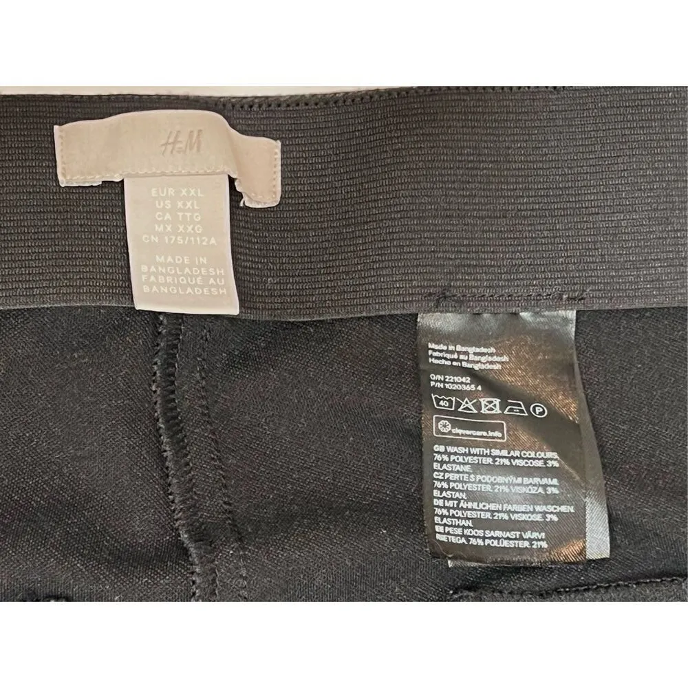 H&M Gray Knit Seamed High‎ Waisted Ponte Pant size XXLarge - Image 4