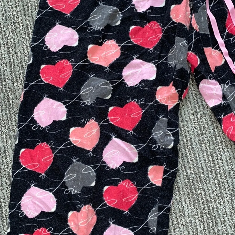 Heart Pajama Pants ❤️ Black - Image 2