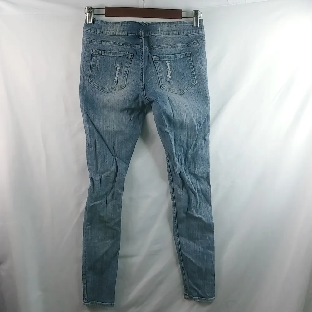 Lovesick 5 28x30 Destroyed Jeggings Skinny Jeans Blue Size 28 - Image 3