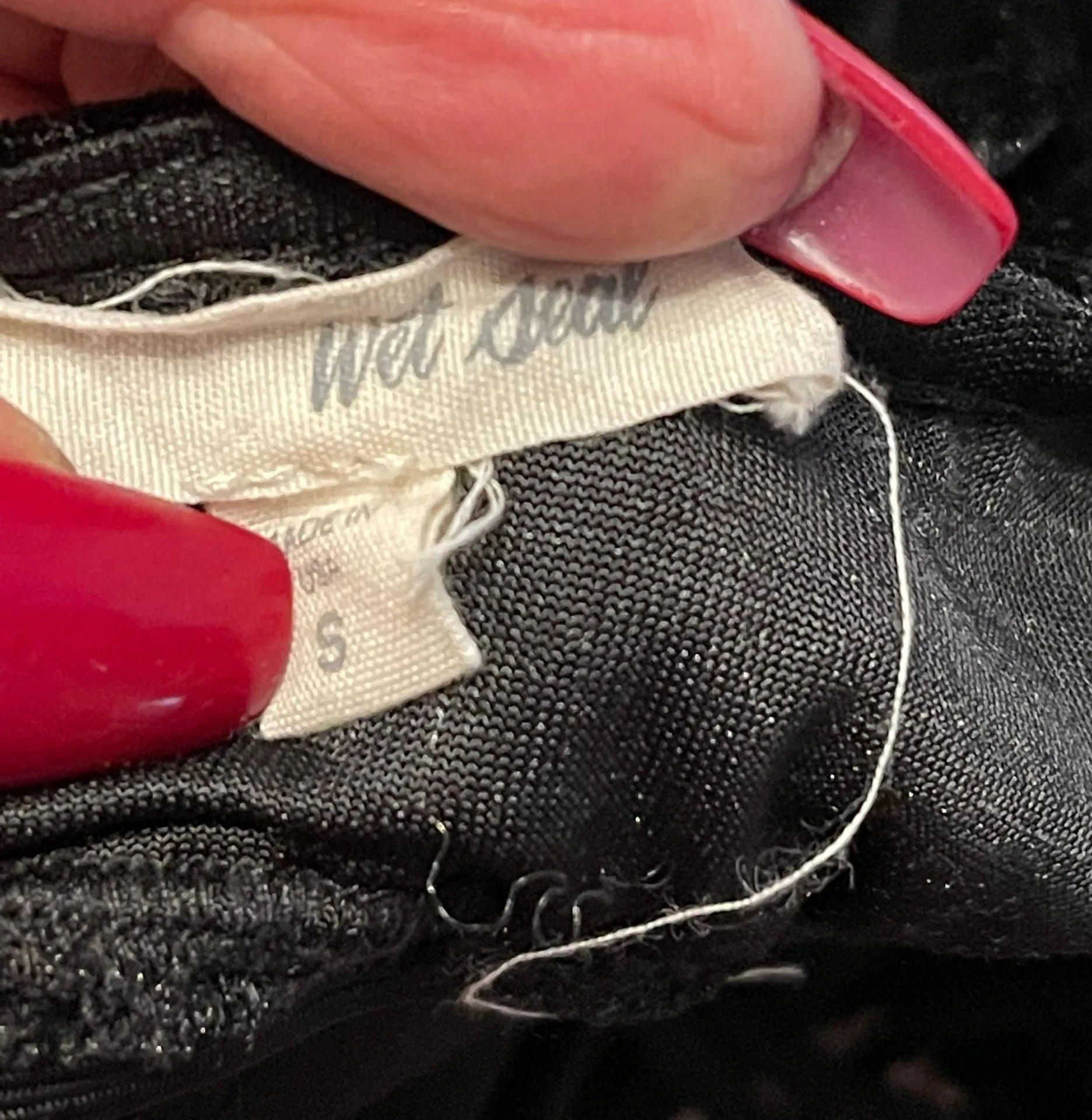 Wet Seal Black Crushed Velvet Romper, S - Image 3