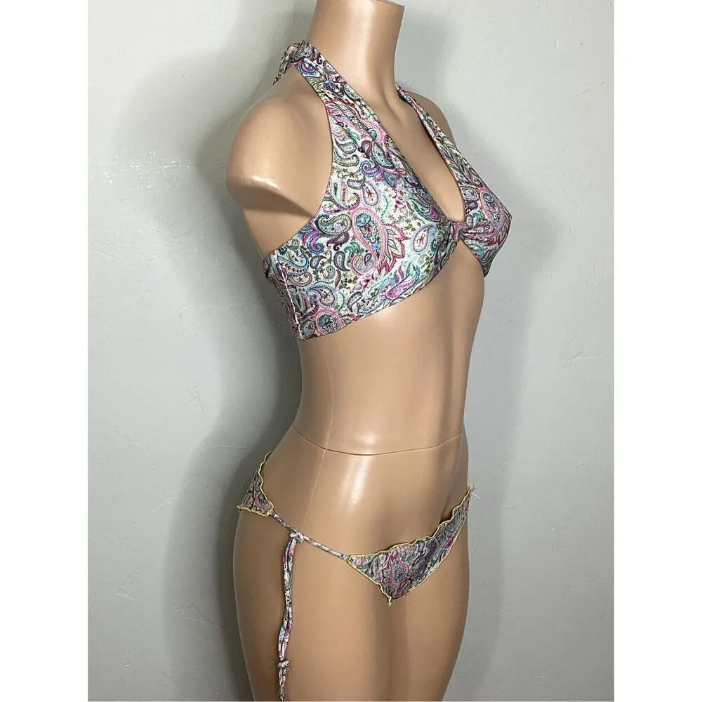 New. PQ shimmer paisley bikini. D-cup/L-bottom. Retails $152 - Image 3
