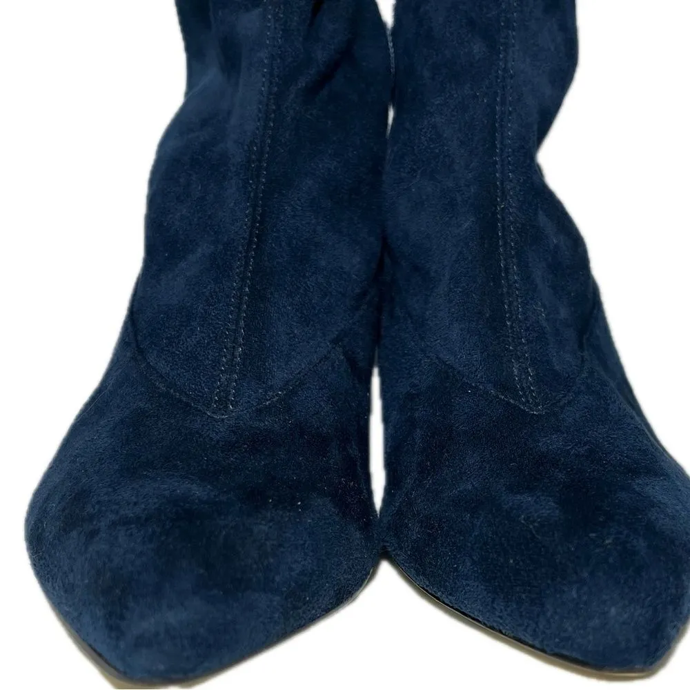 Bella Vita Stephanie II Kitten Heel Faux Suede Ankle Boots Navy Size 7.5 - Image 5