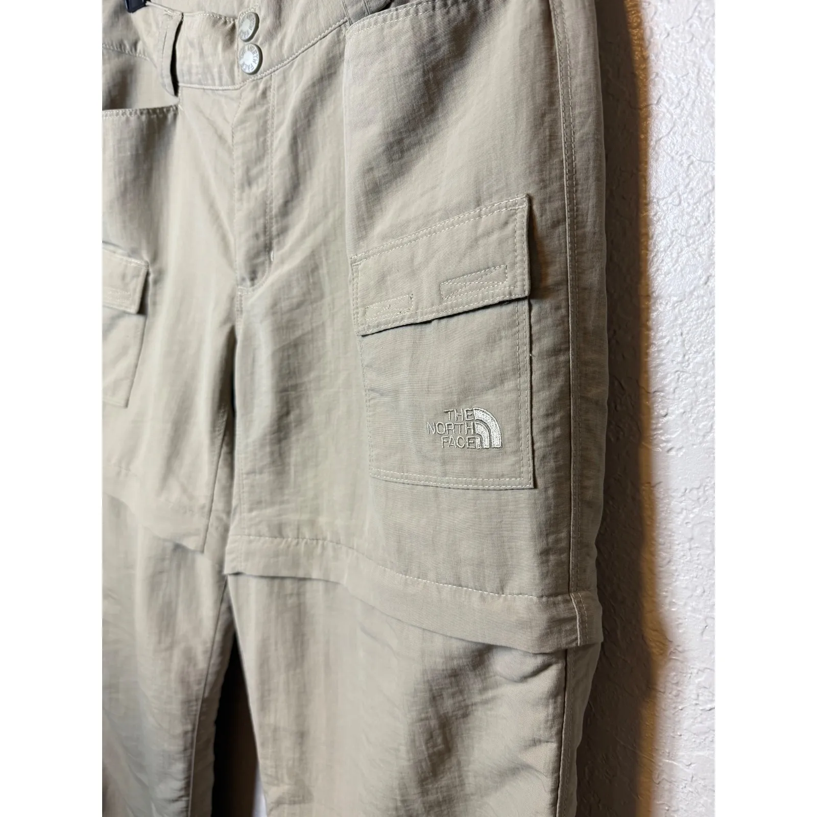 The North Face Convertible Cargo Hiking Pants Womens Short Scout Tan - Image 4