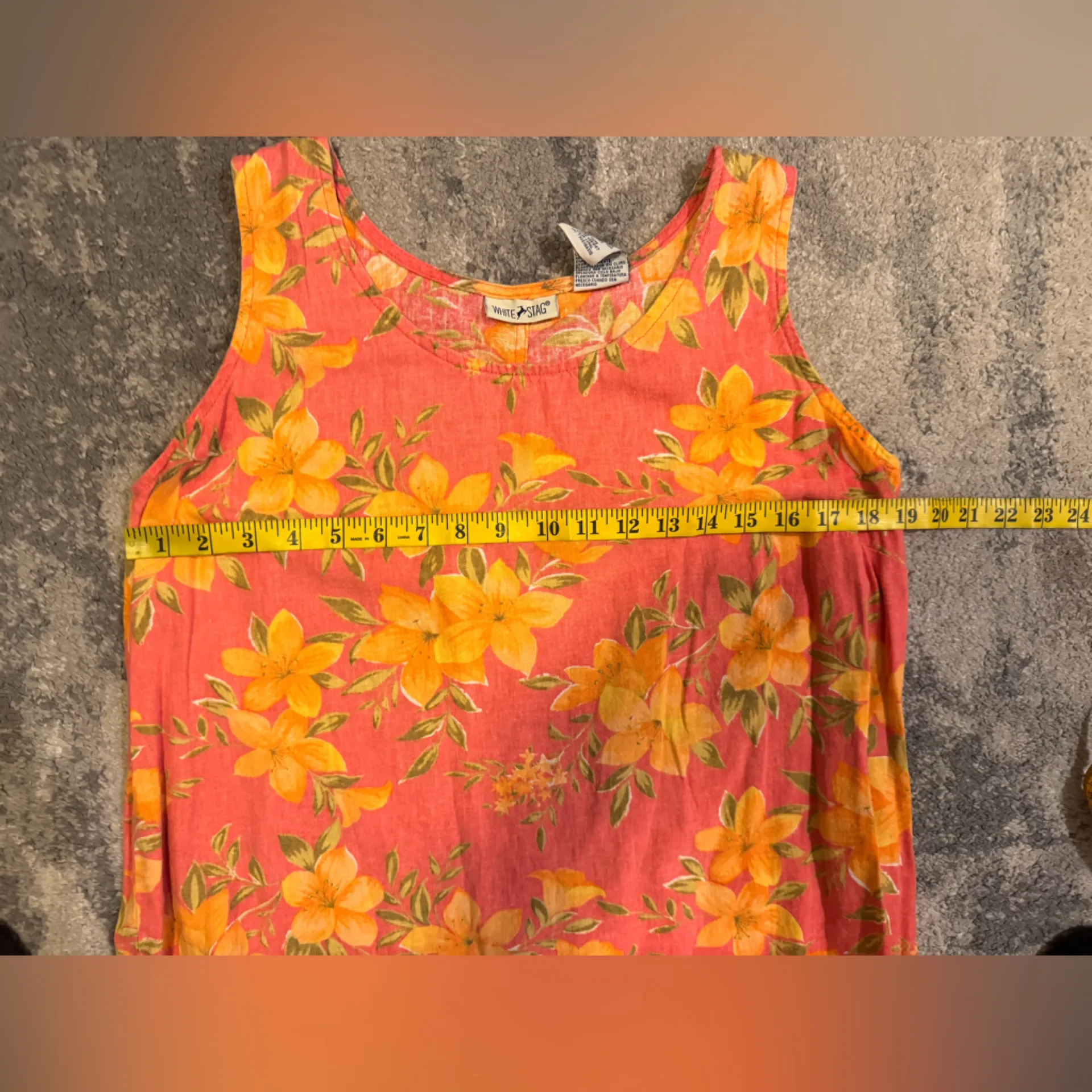 White Stag Pink and Yellow Floral Mini Dress with pockets - Image 5