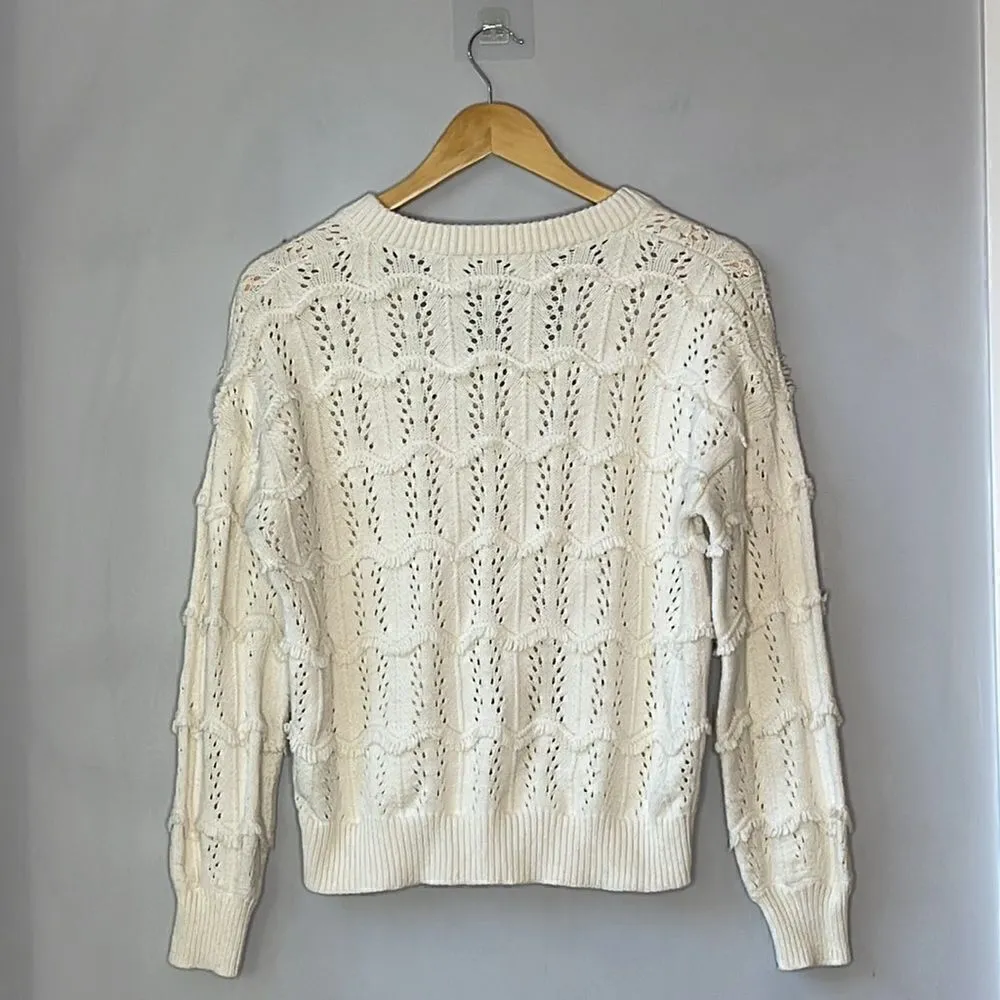 Madewell  V-Neck Fringe Pullover Sweater - Image 5