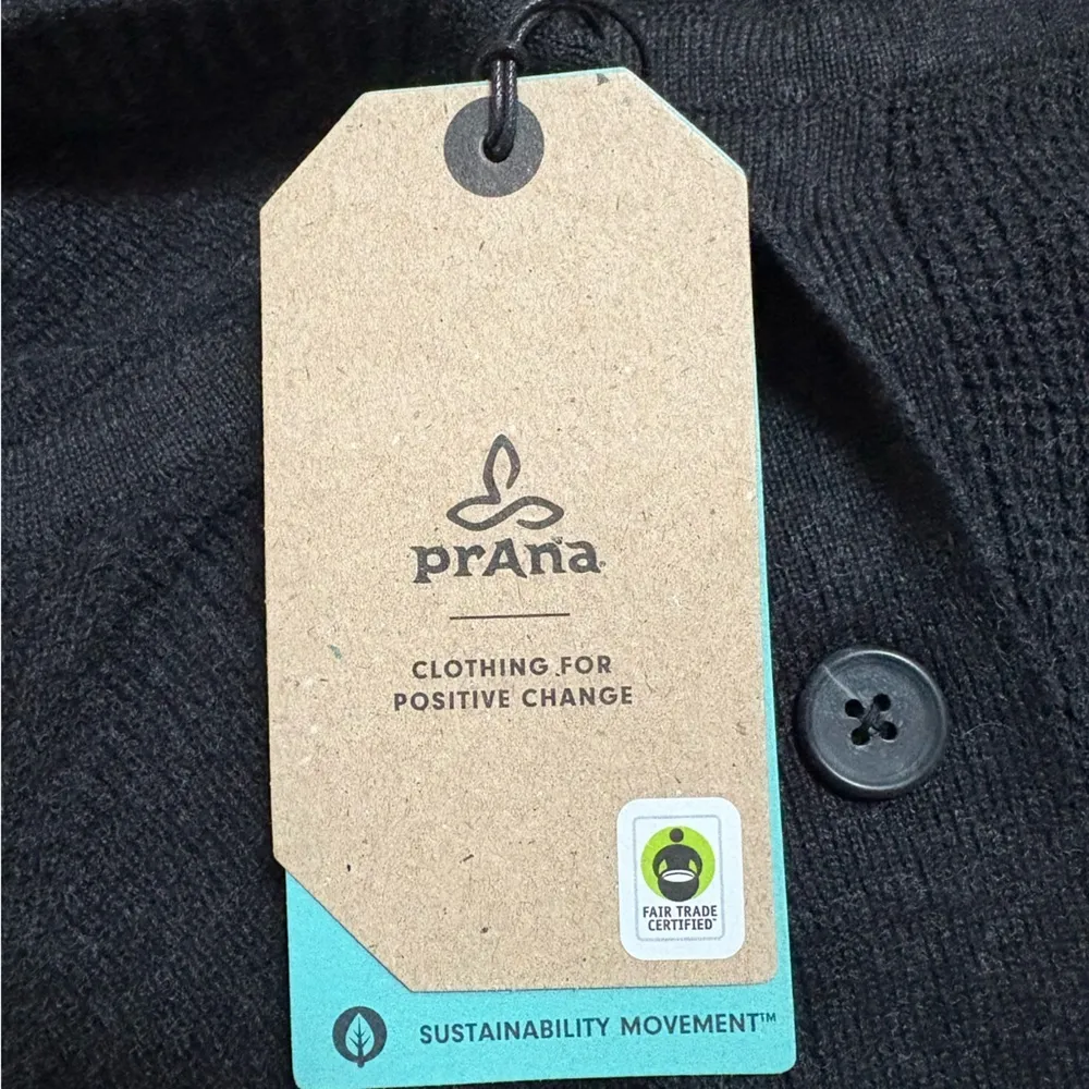 Prana Milani‎ Tunic XS Dark Grey Waffle Sweater Knit New With Tags - Image 3