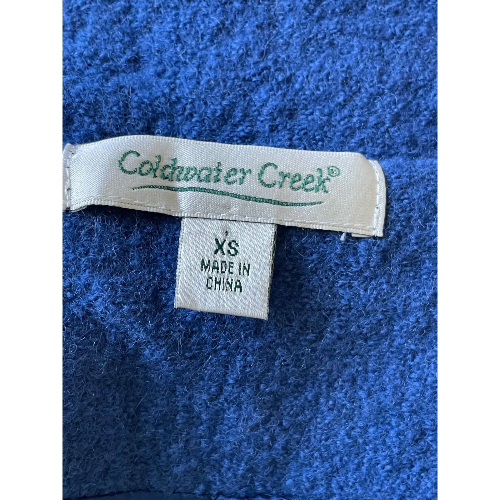 ColdWater Creek Artisan Blue Wool Western Jacket Boho Embroidered Southwestern - Image 9