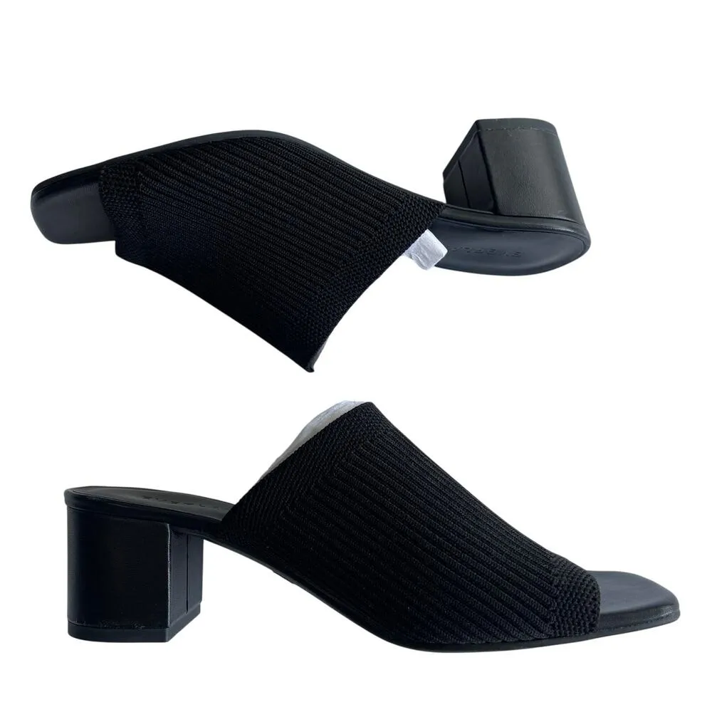 Everlane The Glove Mule in Reknit Black Woven Slip On Block Heel Size 6.5 - Image 9