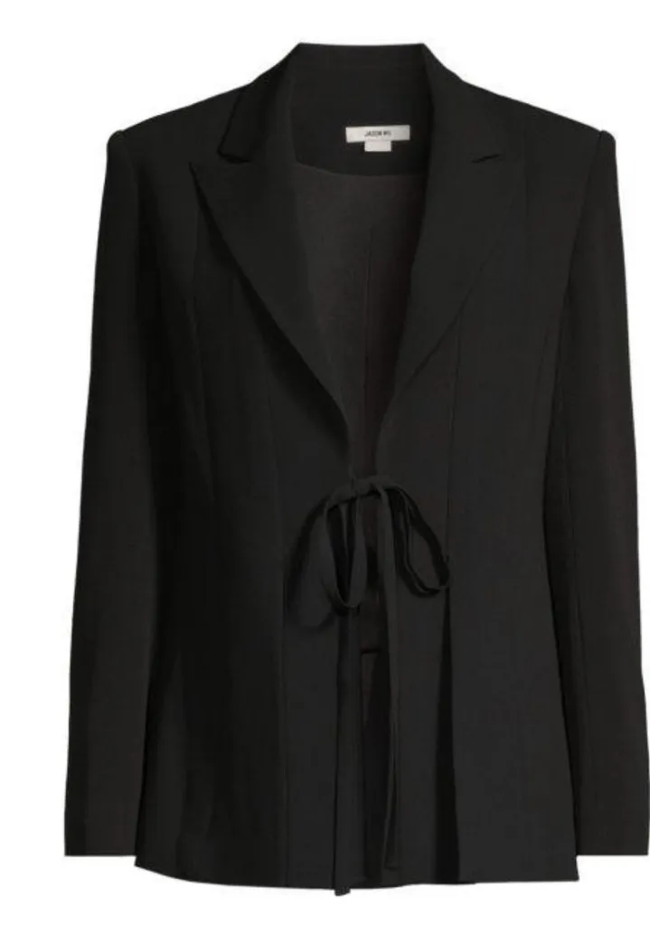Jason Wu Black Tie-Front Blazer - Image 2