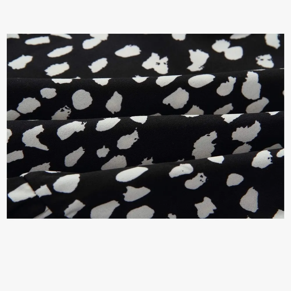 Women’s Casual Floral Print Cap Sleeve Ruffle Neck Loose Babydoll Shirt - Image 4