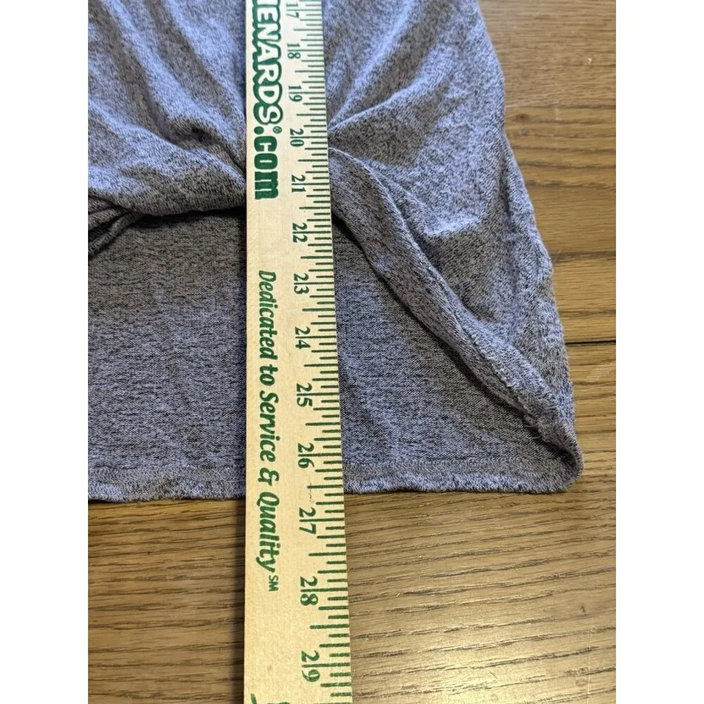 One world women’s sweater solid wide neck size Large Lightweight 3/4 Sleeve Gray - Image 4