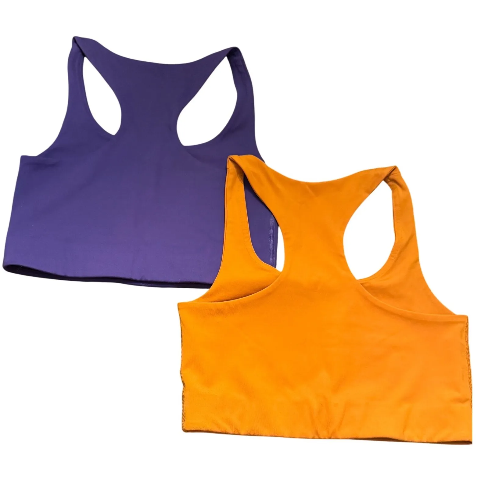Girlfriend Collective Paloma Small Sports Bra Crop Lot Purple Orange Racerback - Image 2