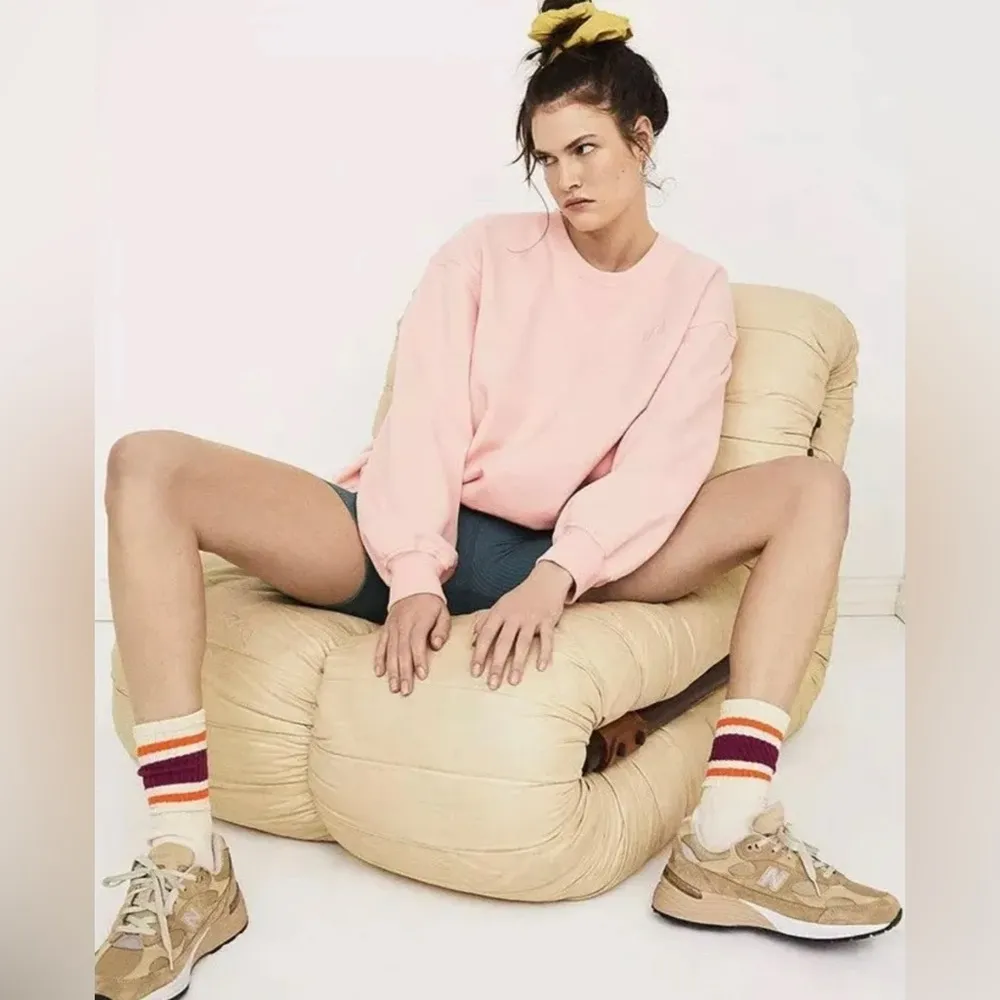 NWT FOR LOVE AND LEMONS Crewneck Fleeced Sweatshirt Pink Small - Image 33