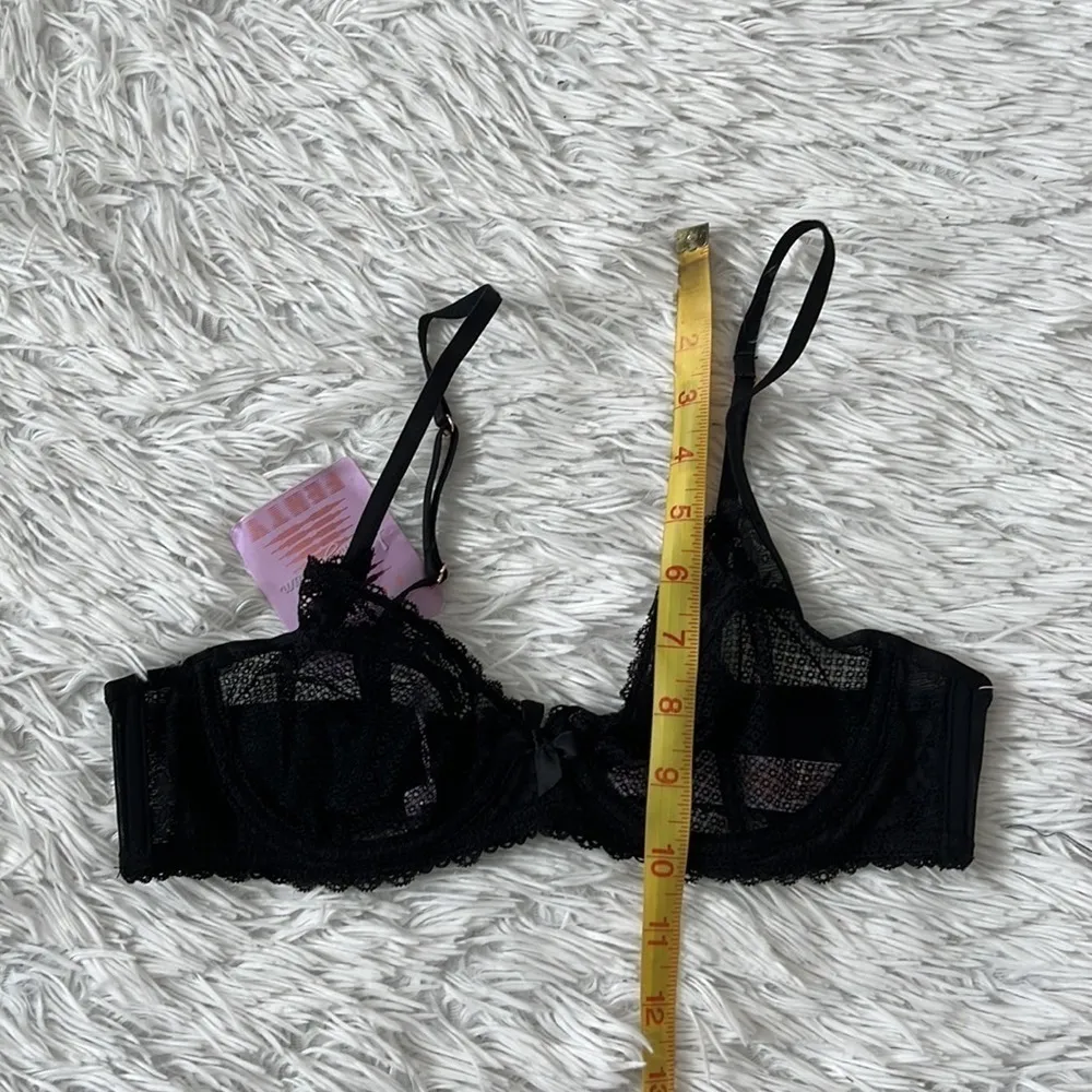 SAVAGE FENTY by Adam Selman Lacy but not Racey Unlined bra in Caviar size 34 B - Image 10