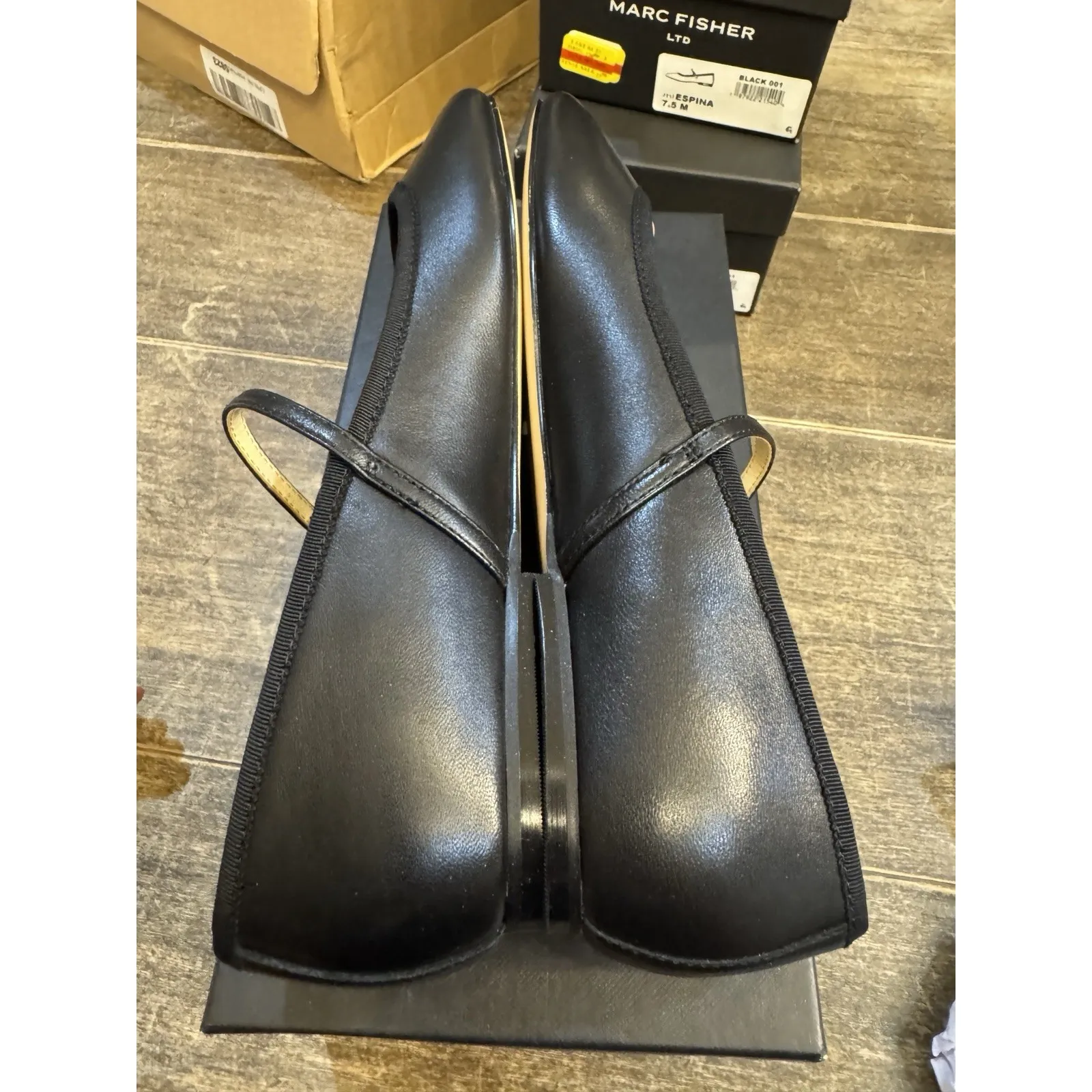 Marc Fisher Women's Espina Mary Jane Ballet‎ Flat Leather Black Size US 8.5 - Image 7
