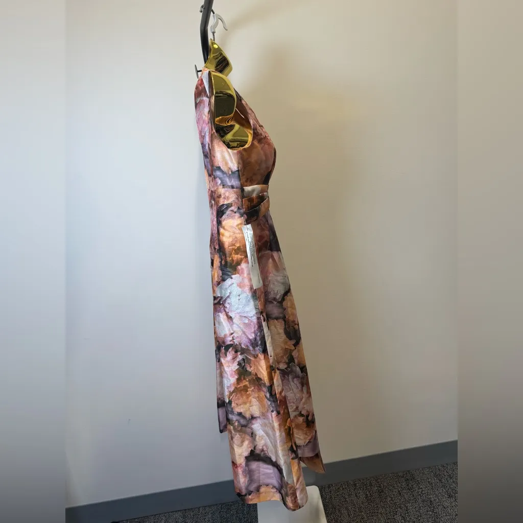 Kay Unger New York Floral Fit & Flare Dress Size 4 - Image 8