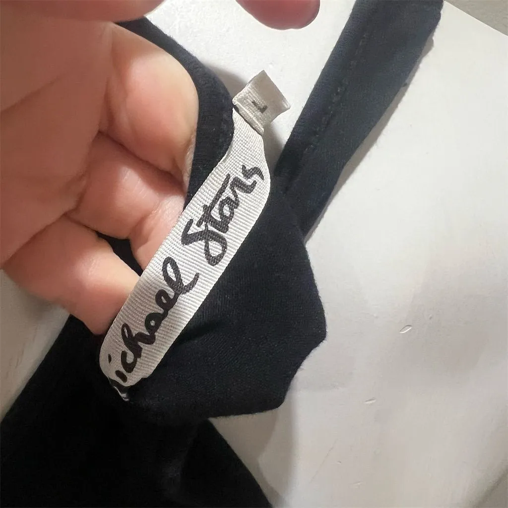 Michael Stars Women's Black Racerback Midi Dress Size L Sleeveless Casual Party - Image 10