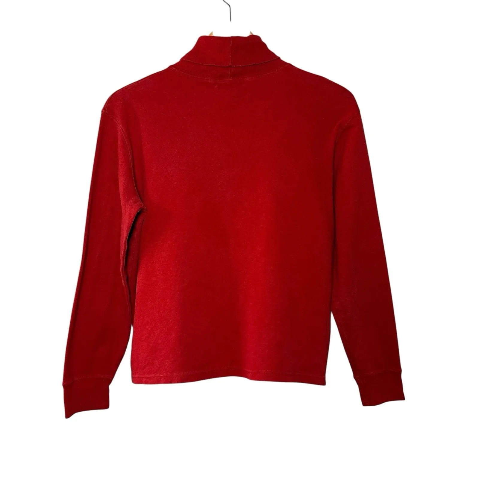 VTG 90s Lauren Ralph Lauren Red Turtleneck Crest Logo Top Petite P/M Preppy Size undefined - Image 3