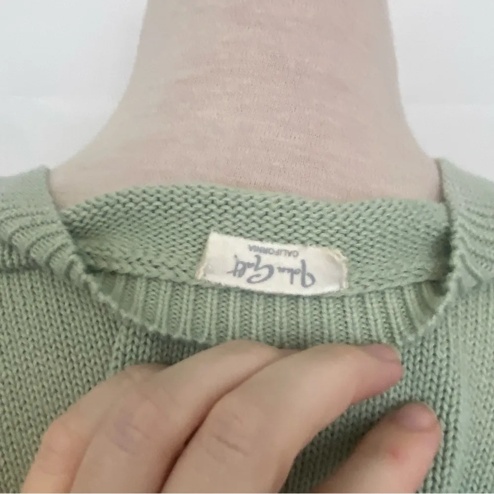 John Galt Sage green Nikki V-Neck Sweater - Image 6