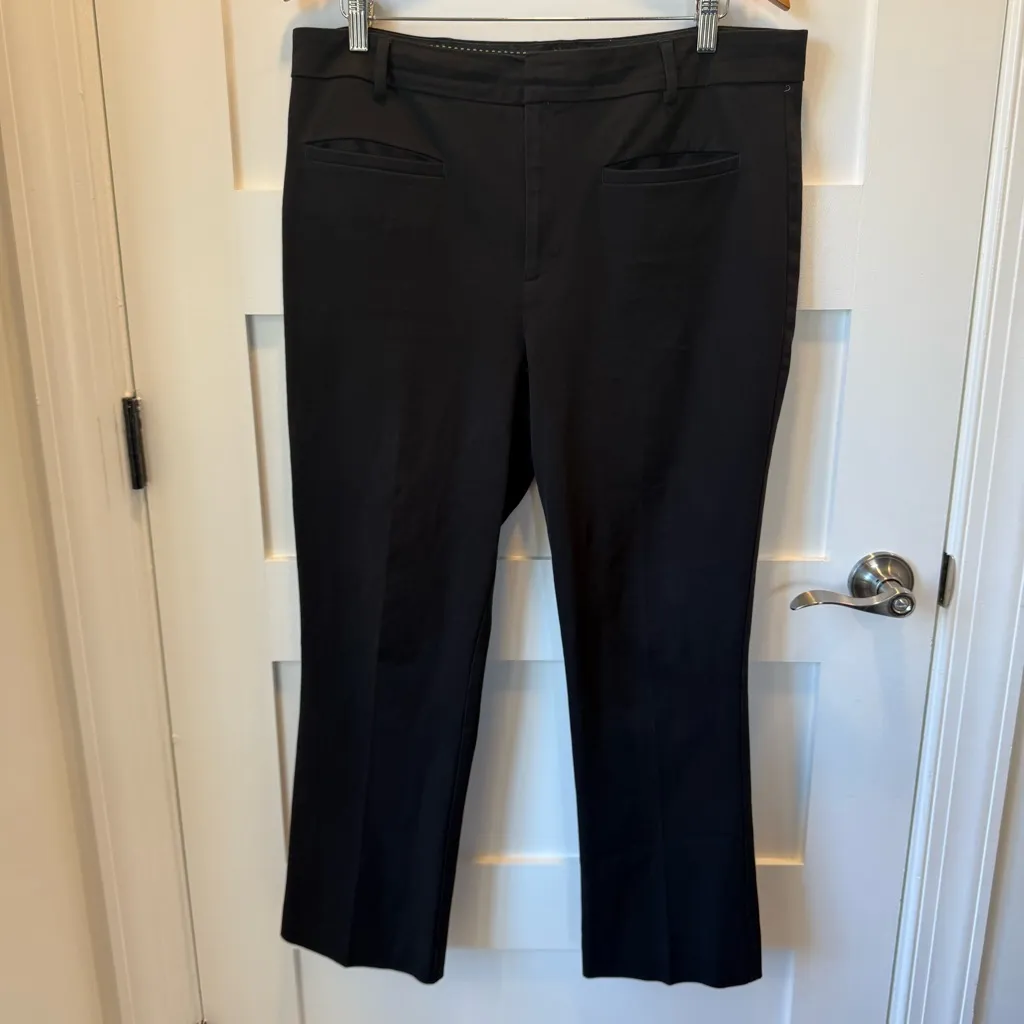 Maeve by Anthro Black The Essential Slim Kick Flare Pants Size 16 - Image 3
