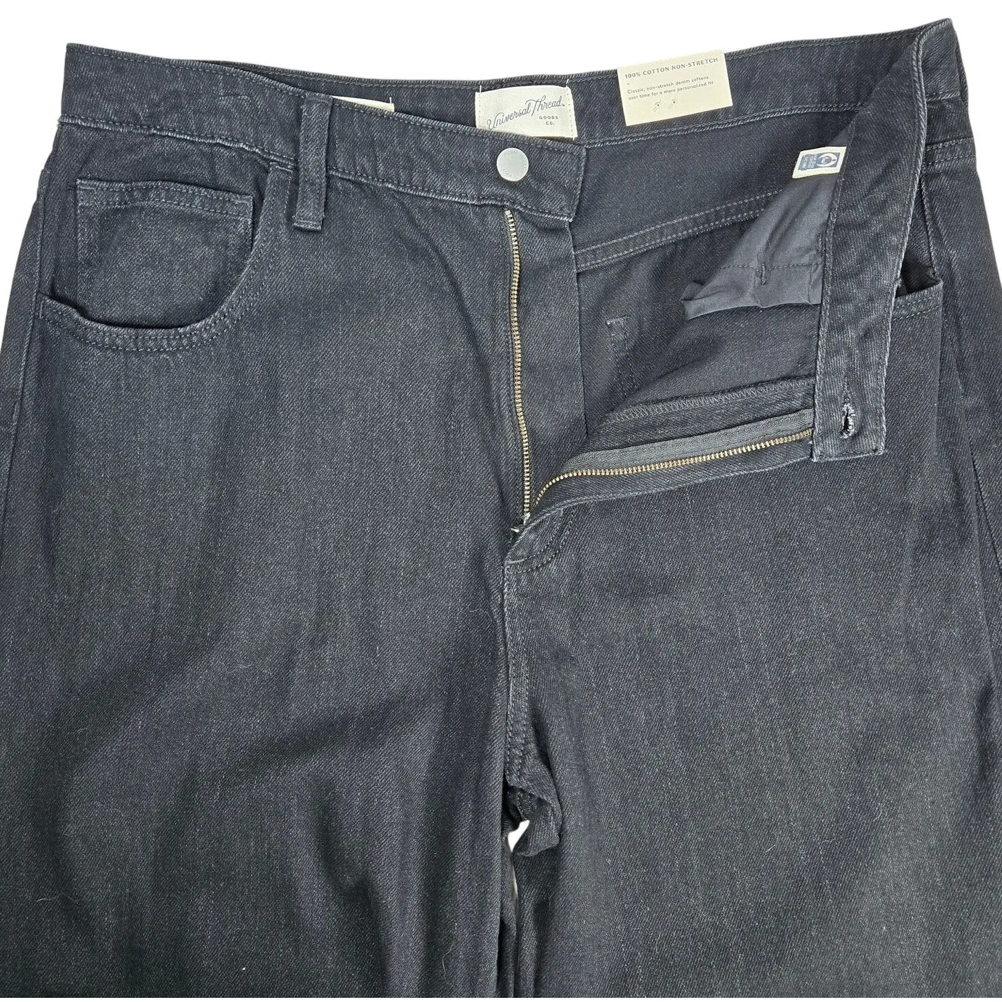 Universal Thread Women's High‎ Rise Wide Leg Jeans Black 14 NWT - Image 3