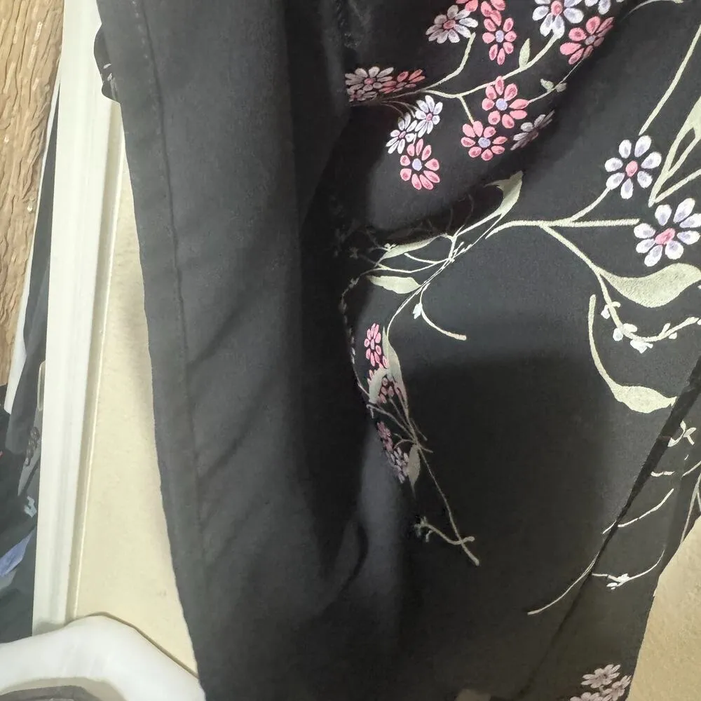 Laura Scott Black Whimsigoth Floral Midi Skirt 10P petite fairy dark romantic - Image 4