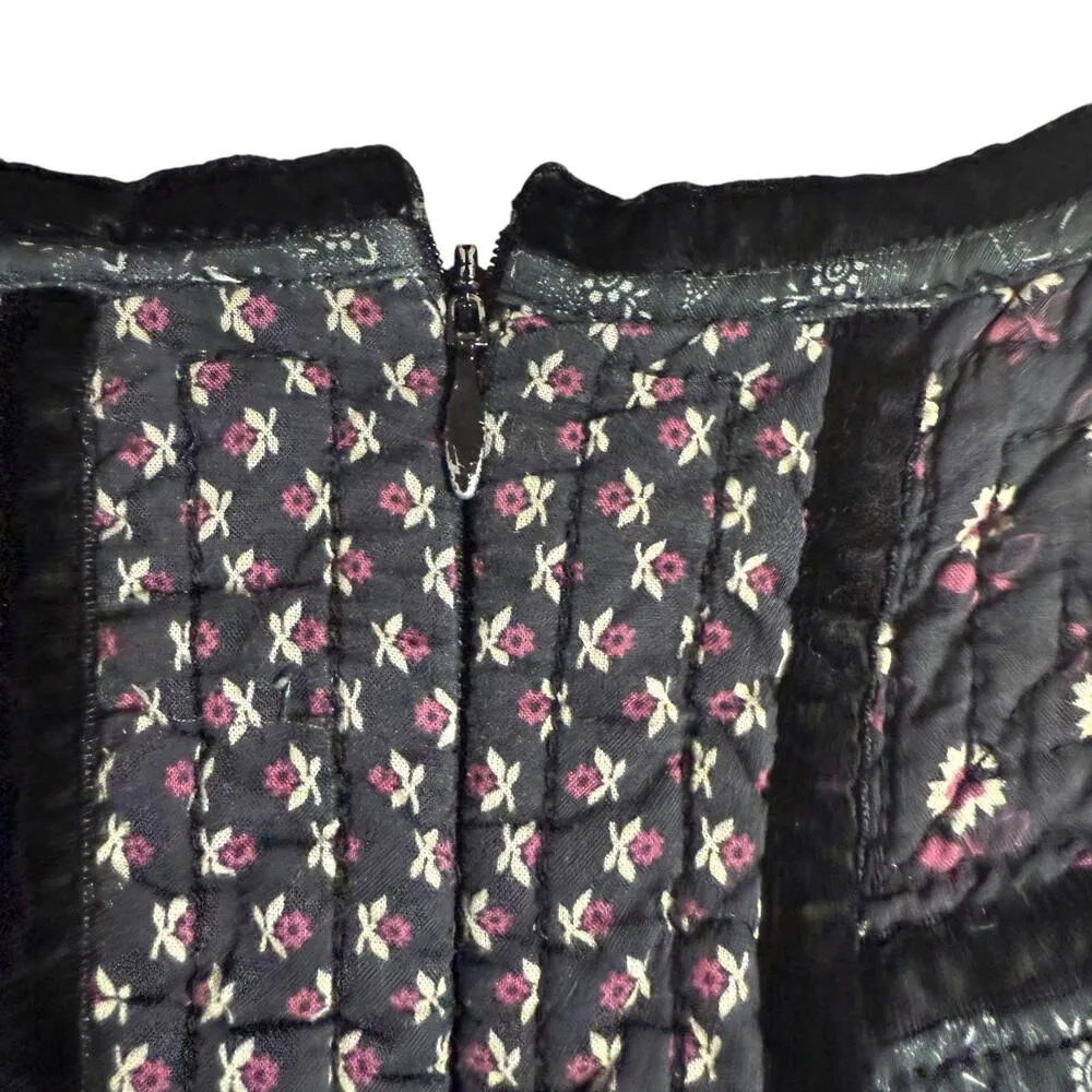 SEA Alani Black Floral Print Chiffon Long Sleeve V - Image 13