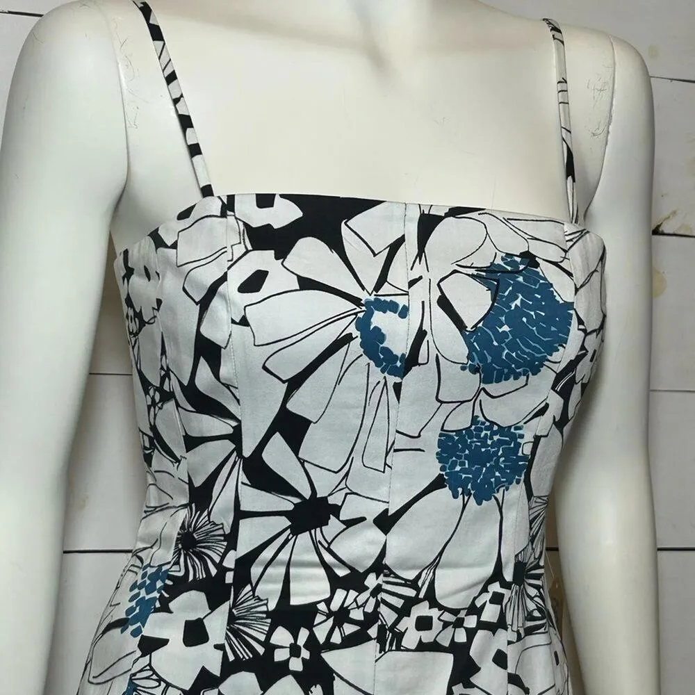 Nine West Women's Dress 8 Floral Vintage A Line Midi Retro Vibes Summer - Image 5