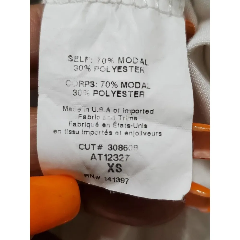 ASTR The Label Modal Blend Tie Knot Split Front High Low Style Tunic Tee Top XS - Image 8