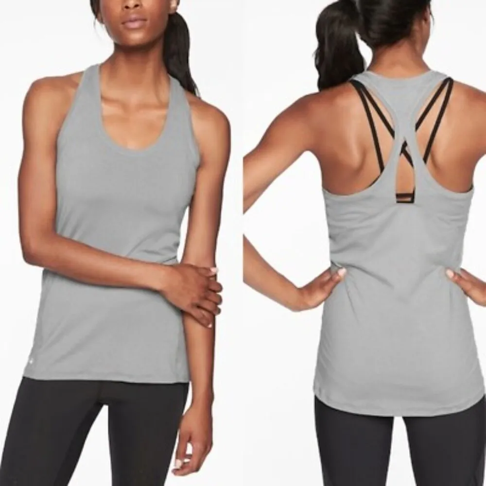 Athleta‎ Grey Limitless Keyhole Racerback Tank Top - Image 2