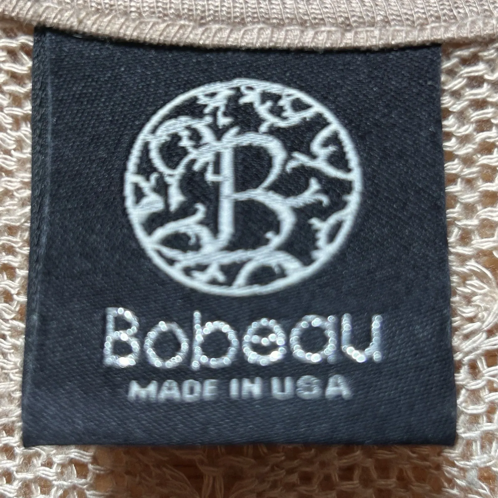 Womens Oatmeal Crochet Lace Open Cardigan Sweater Size Small Boho Hippie Cottage - Image 7