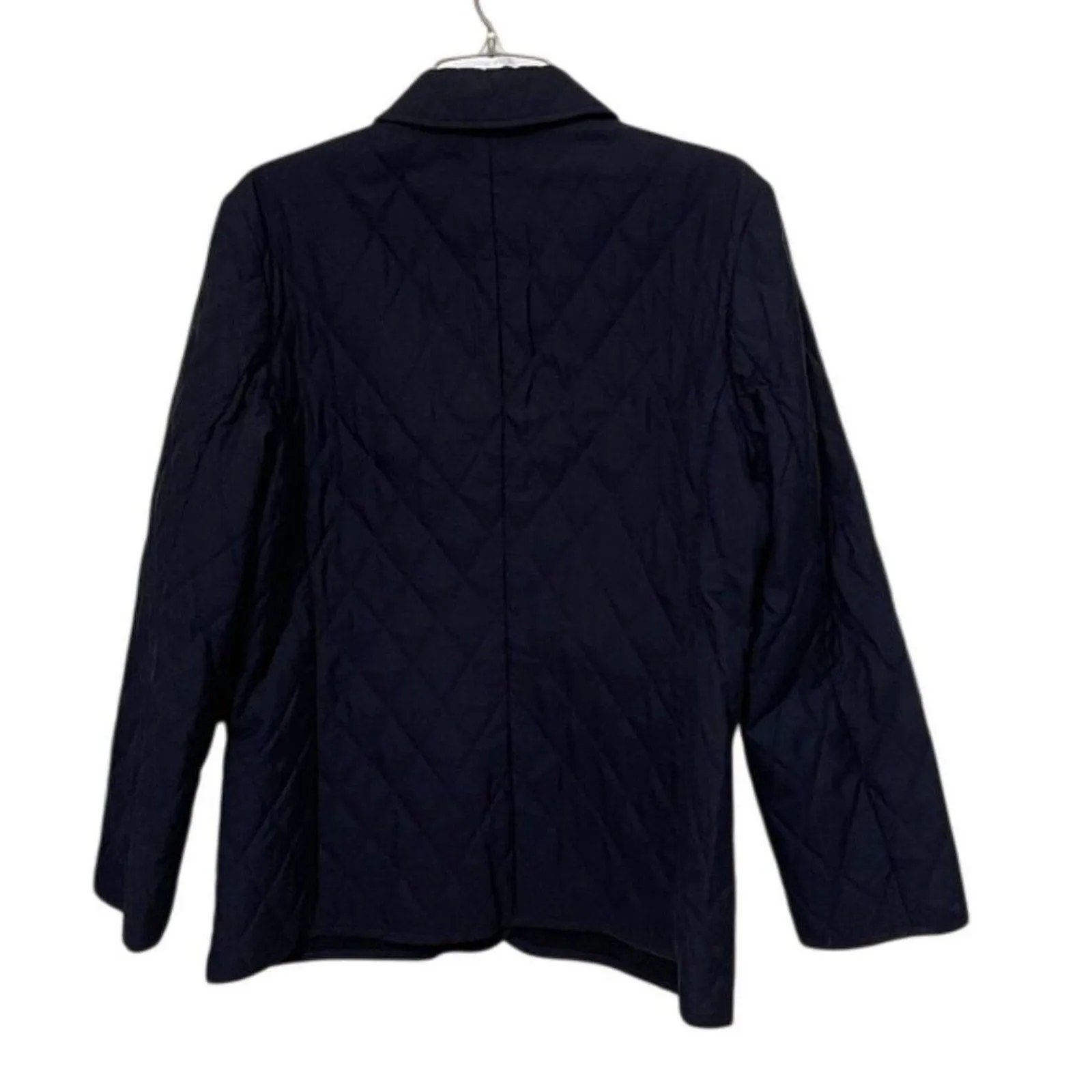 Brooks Brothers Blue Quilted Utility Jacket Barn Jacket Womens Size 12 - Image 5