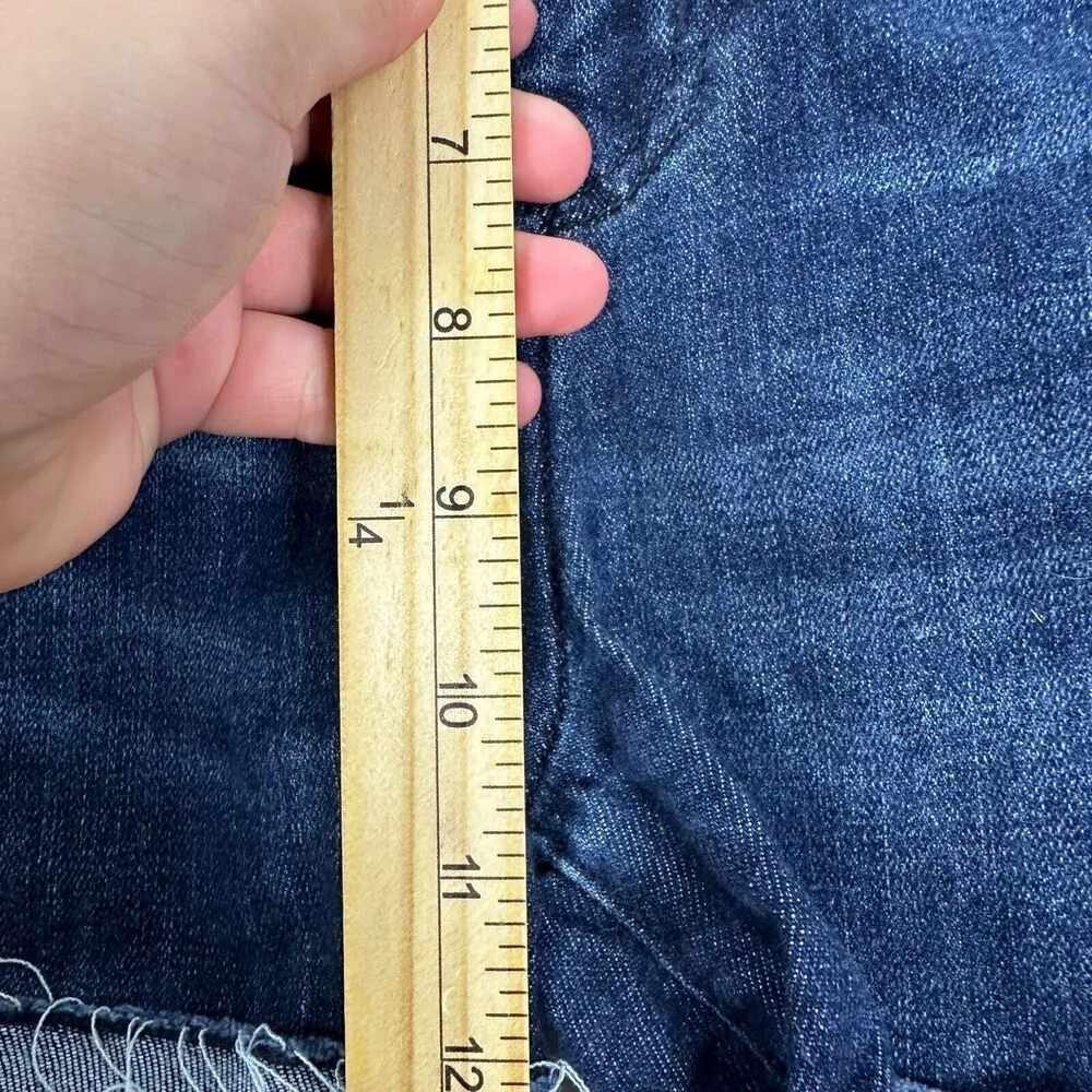 American Eagle shorts women 00 blue dark wash curvy super high rise shortie boho - Image 7