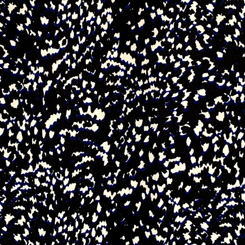 Express Portofino Slim Fit Puff Sleeve Shirt in Black/Blue - Image 9