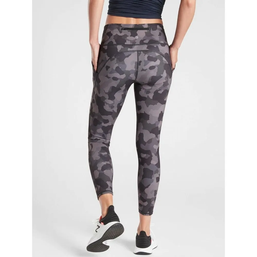 Athleta Lightning Camo 7/8 Tight in Lightning Camo Black - Image 2