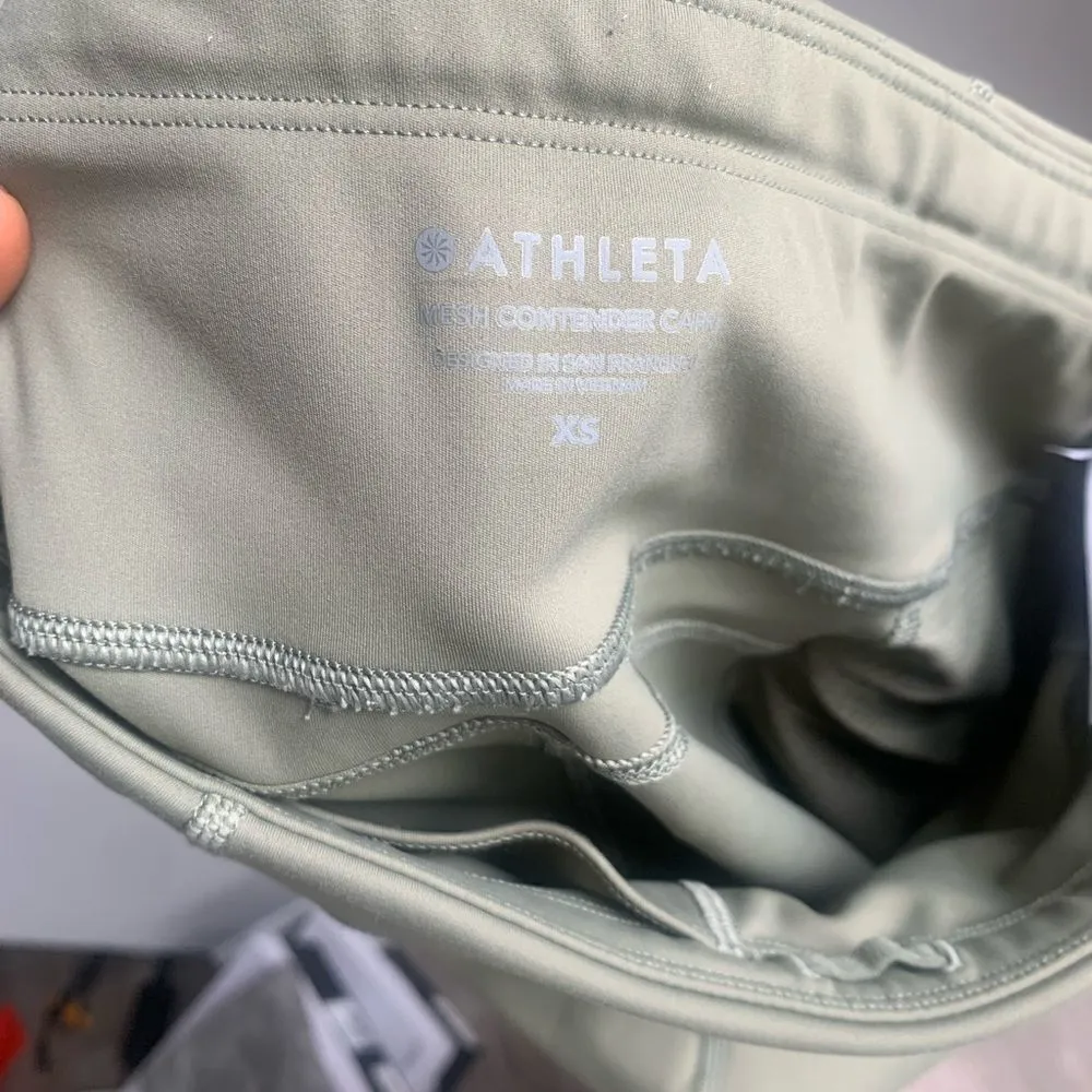Athleta Laurel Olive Mesh Contender Capri Pants Powerlift - Image 9