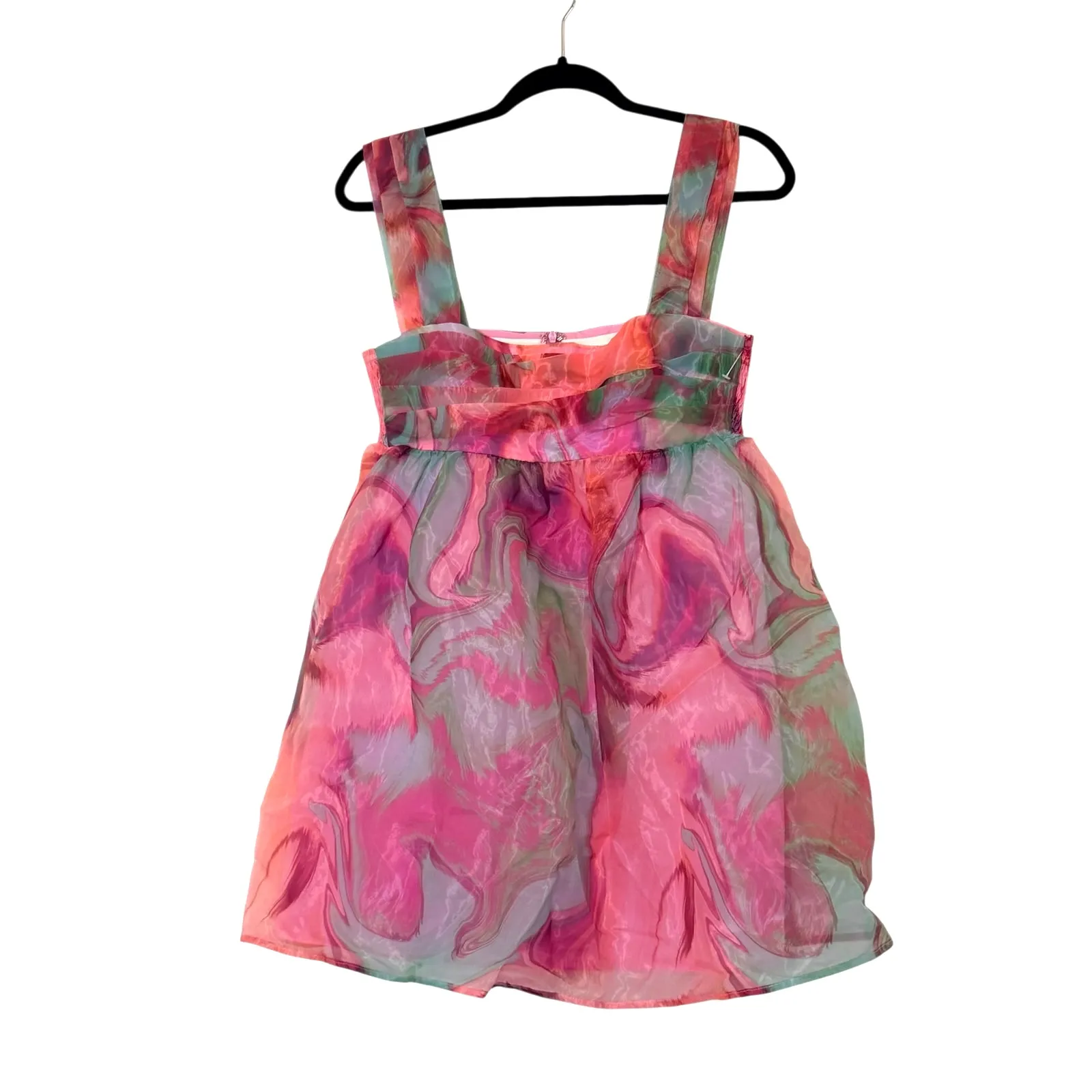 Amanda Uprichard Cindylou Babydoll Dress in color Mystic - Image 3