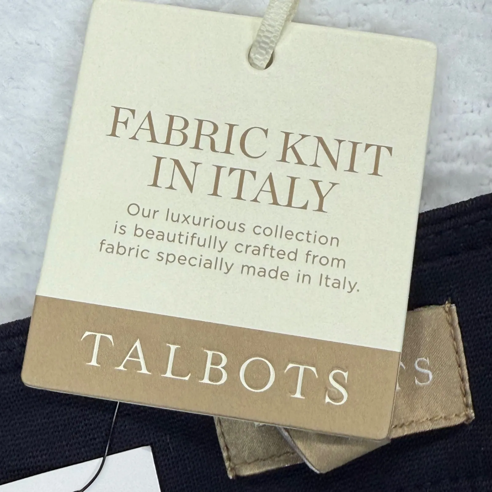 Talbots Knit Pants‎ Wide Leg Petite Black Fabric Knit in Italy 16P - Image 9