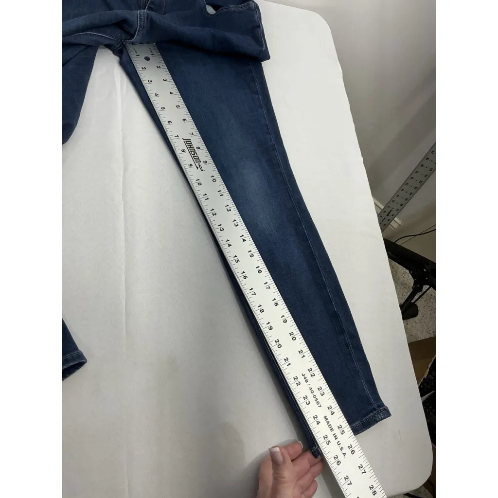 Womans Eddie Bauer Blue Jeans 10 Slightly Curvy Skinny Ankle - Image 9